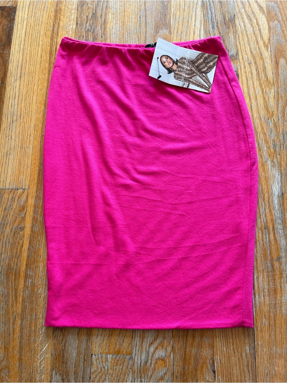 Brand: Naked Wardrobe Fuchsia High Waist Bodycon Stretch Pencil Skirt Size S NWT